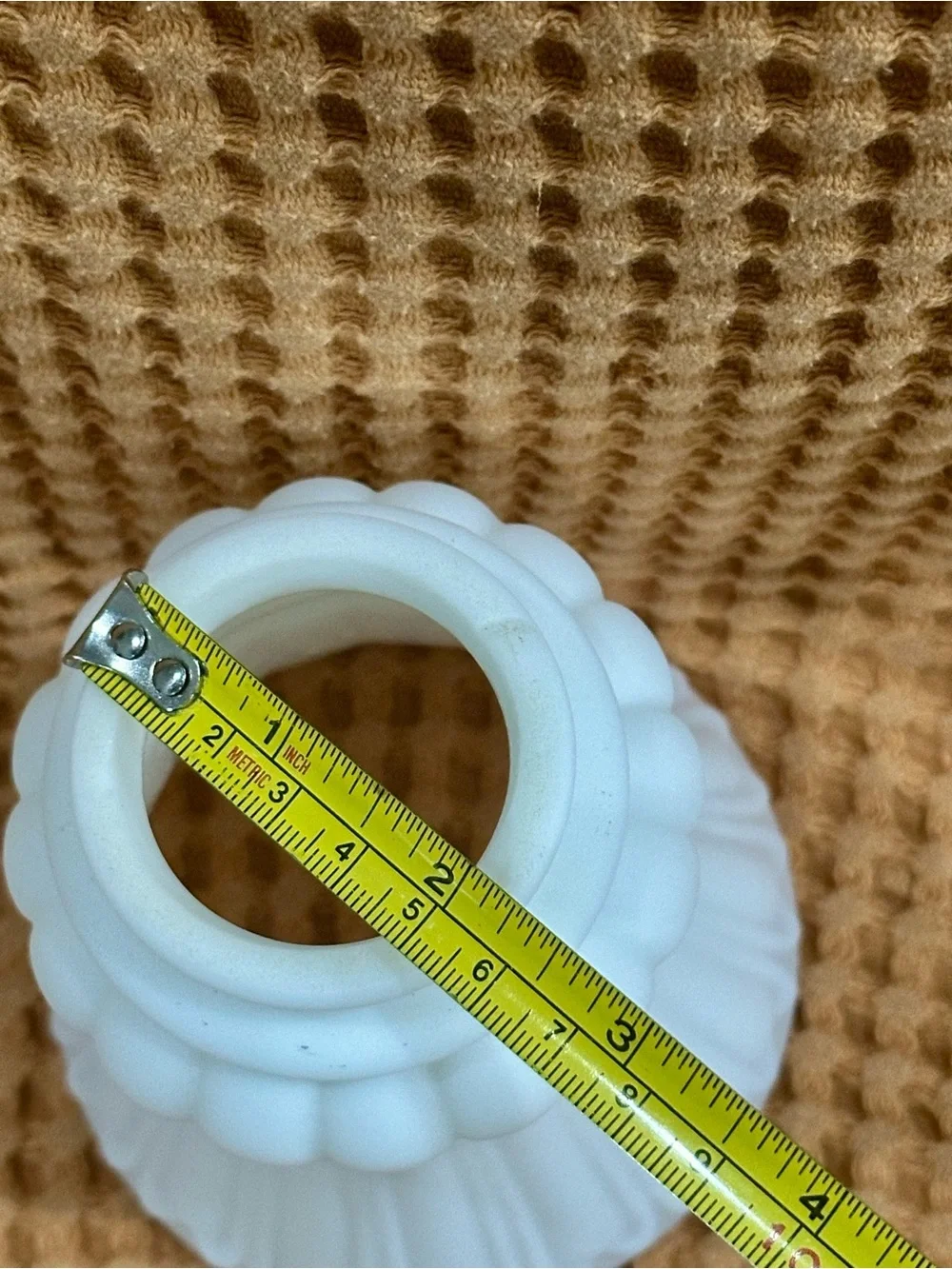 White Decorative Milk Glass Shade - Classic Fluted Design - Picture 3 of 9